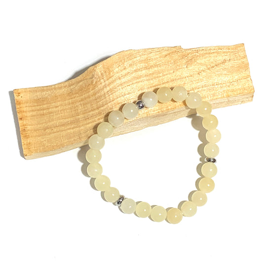 Bracelet en jade jaune, une pierre de prospérité et de chance, pour attirer la joie et l'équilibre dans ta vie