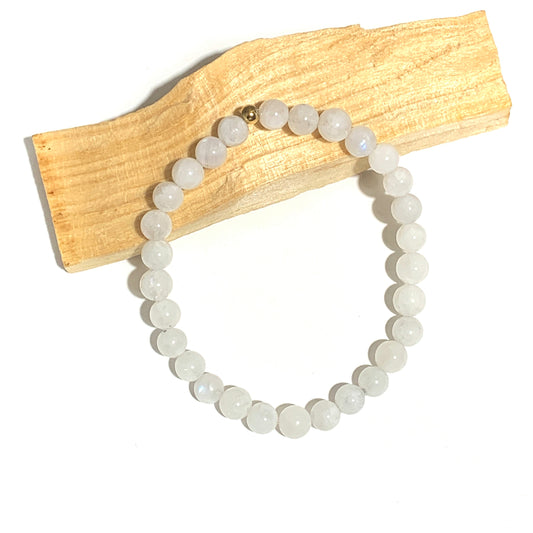 Ce bracelet en labradorite blanche 6mm, avec ses reflets iridescents, favorise la protection énergétique, l'intuition et l'équilibre spirituel. Une pierre idéale pour renforcer votre aura et apaiser le mental