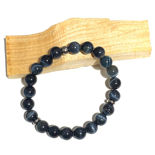 Bracelet en œil de faucon, pour développer ta concentration, favoriser l'intuition et t'offrir une protection énergétique tout au long de la journée