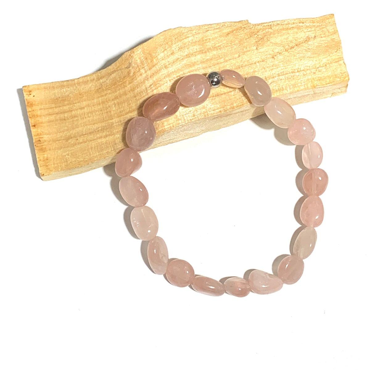 Bracelet en quartz rose, une pierre douce et bienveillante, idéal pour renforcer l'amour de soi, ouvrir ton cœur et créer des relations harmonieuses